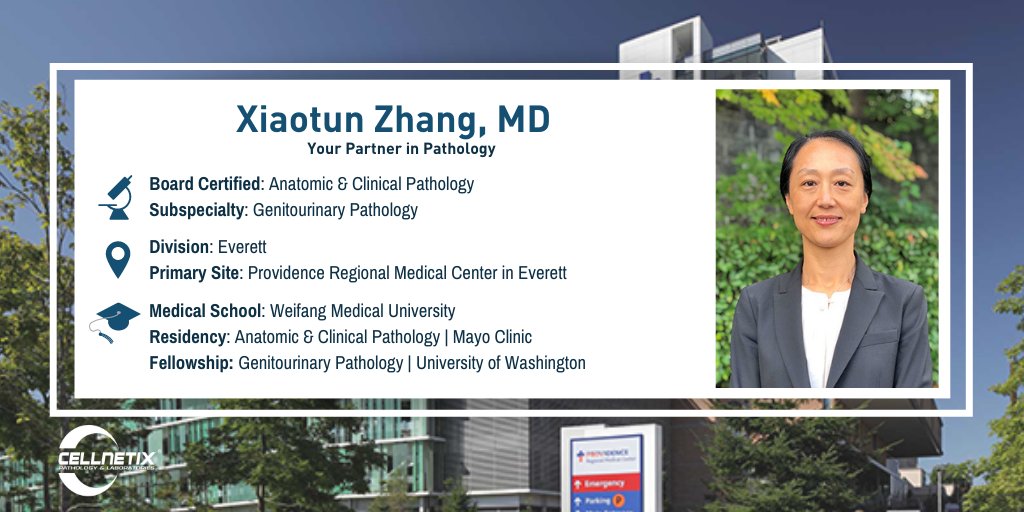 CellNetixLabs's tweet photo. Please welcome Dr. Xiaotun Zhang, our new GU pathologist, who joins our Everett team! Learn more: https://t.co/5cI4o01sR3 #YourPartnerInPathology https://t.co/S0kXpZdM3Z