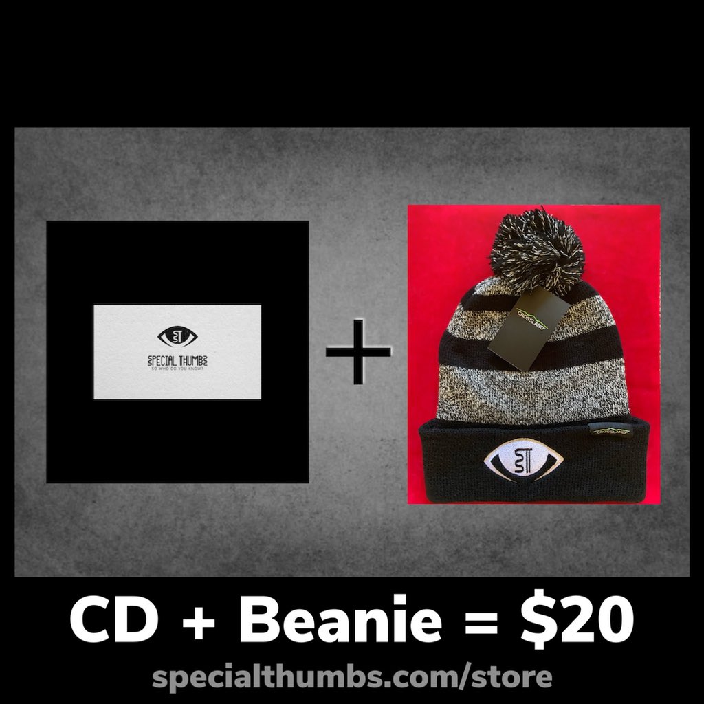 Still got some CD’s and Beanies in stock! (We hear it’s about to get chilly outside. ❄️)

👁 specialthumbs.com/store 👁
