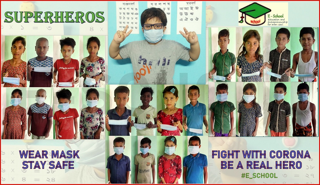E_School71's tweet photo. E School distributed masks free of cost to the rural school going children to prevent the spread of Covid19 in the rural areas of Bangladesh and to ensure the practices of using masks in the rural community.
#maskforall#A_wear_mask
#E_School #IYD2020 #UN #UNICEF #Commonwealth #bd https://t.co/s2oZhHxz68