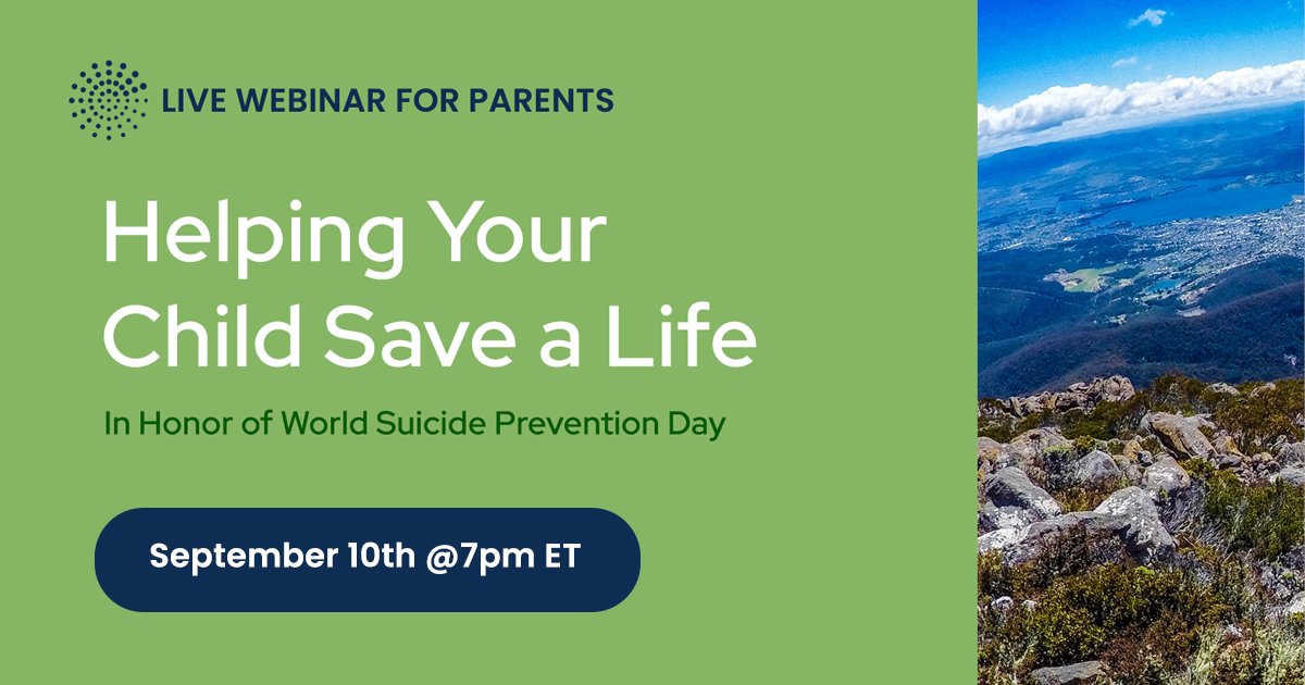 LeaKarnath's tweet photo. Parents play an important role in suicide prevention. Our team is hosting a webinar that will overview risk factors, warning signs, and how to talk to your child about mental health. The webinar is free and open to anyone! Register: https://t.co/msbUkugQ5B #SuicidePreventionMonth https://t.co/acJ2Pc12ge