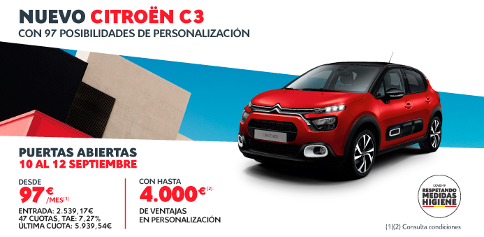 CitroenTalauto's tweet photo. Si en algún momento has sentido atracción por el Citroën C3, ahora te va a parecer irresistible 💘, te invitamos a nuestras puertas abiertas para que puedas conocer el Nuevo Citroën C3 🚗, del 10 al 12 de septiembre en #TalautoPlus. ¡Reserva tu cita! https://t.co/ESbeAt4Lsq https://t.co/60ZXwHRvMt