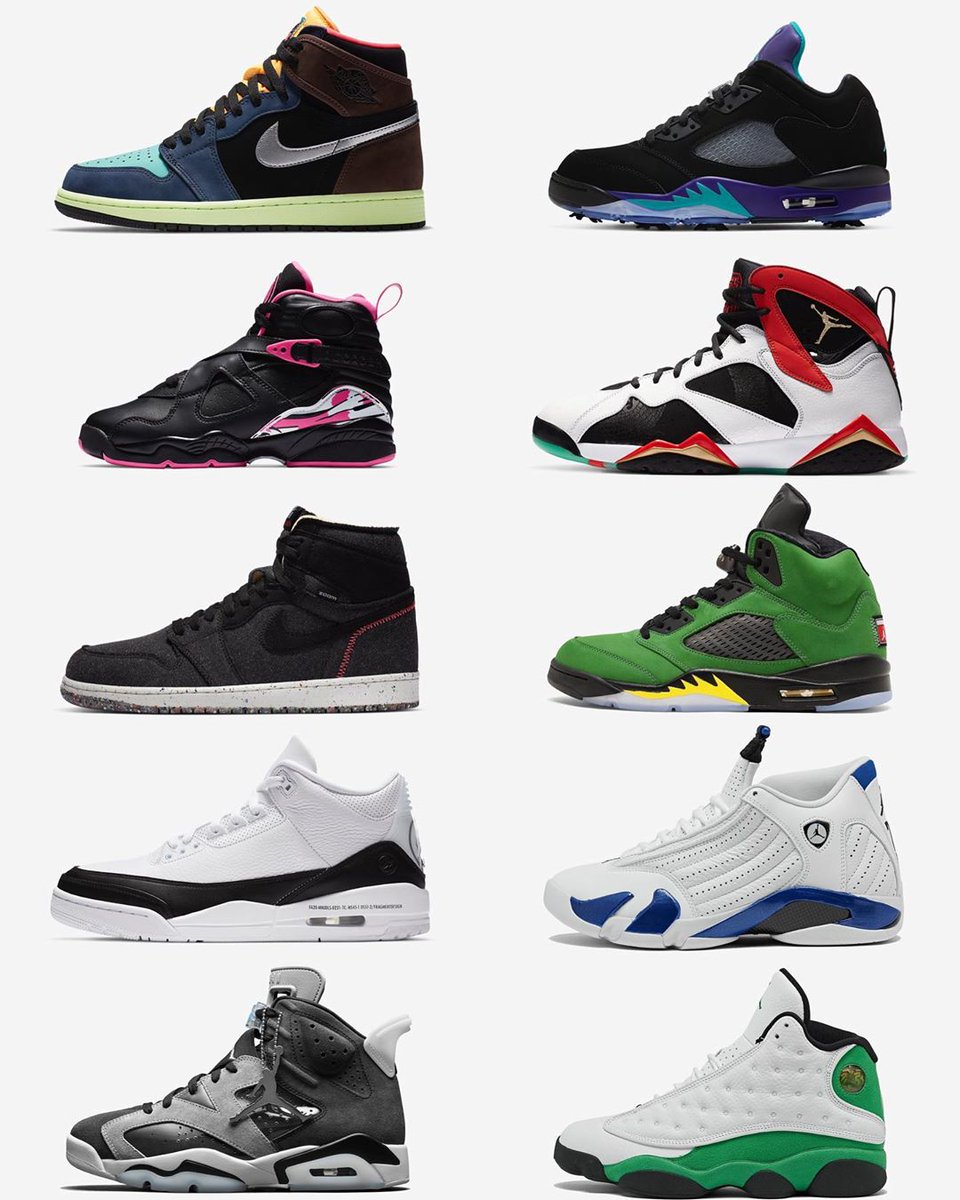RefreshPGH's tweet photo. SEPTEMBER JORDAN RELEASE DATES:
#BioHack AJ1 β 9/4
#BlackGrape AJ5 Low Golf β 9/4
#Pinksicle AJ8 (GS) β 9/4
#GreaterChina AJ7 β 9/5
#Crater AJ1 Zoom β 9/11
#Elevate AJ5 SE β 9/12
#Fragment AJ3 SP β 9/17
#HyperRoyal AJ14 β 9/19
#Chrome AJ6 (WMNS) β 9/24
#LuckyGreen AJ13 β 9/26 https://t.co/QN89j0RdkF