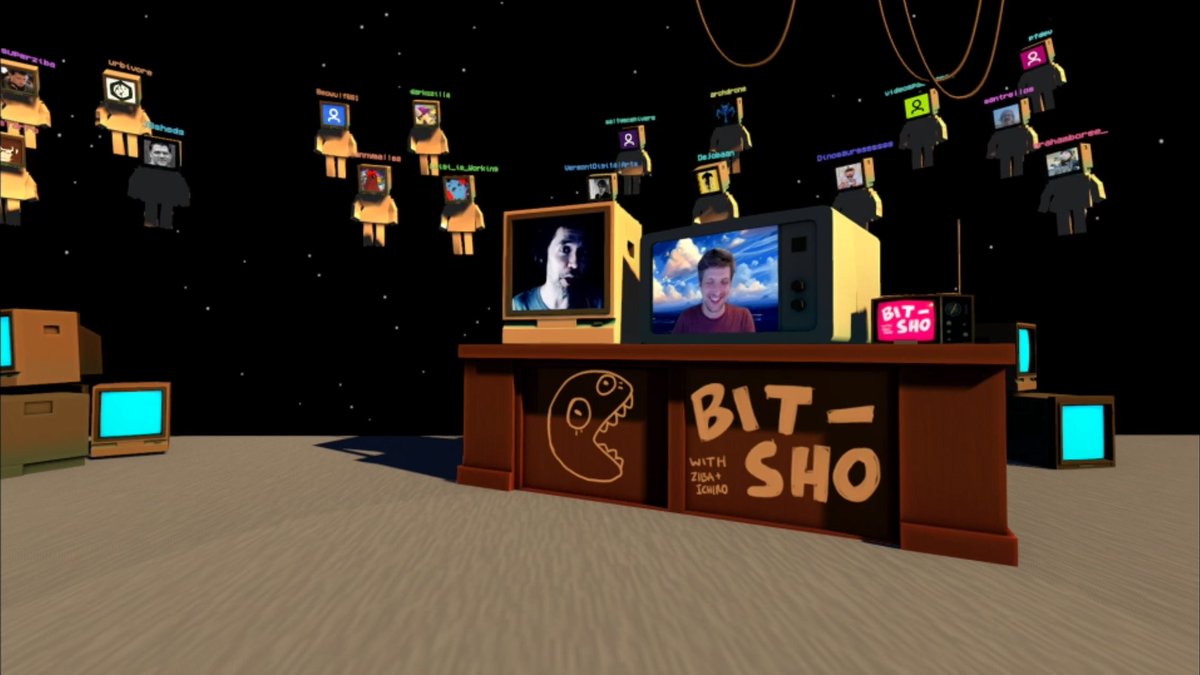 Thanks all for joining us on BIT SHO last night! Drop in next week for a chat with @WillSnowrunner (creator of Soda Drinker Pro & Merrill Grambell, the worlds first AI talk show host) who'll be showing some new projects that're too fun and strange for us to share at this time :O