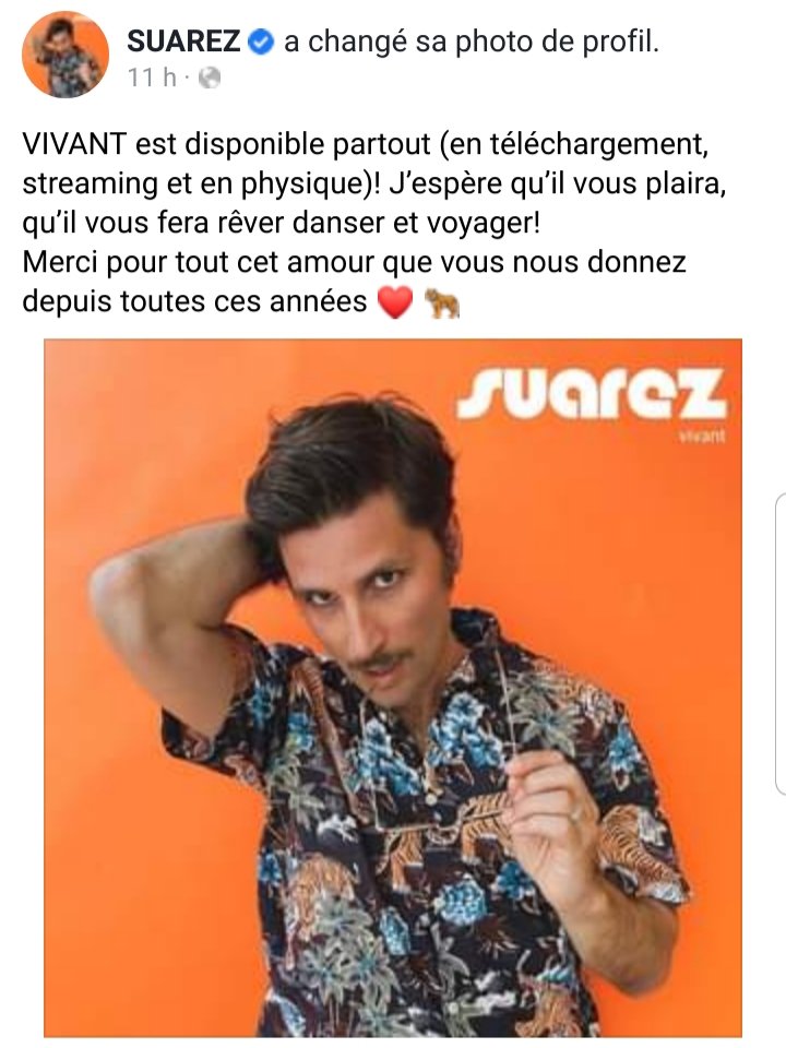 SuarezActu's tweet photo. Au cas où vous habitez sur Mars, le nouvel album de @suarezlegroupe VIVANT est enfin disponible partout 😍 https://t.co/lpl4AHP1Tr