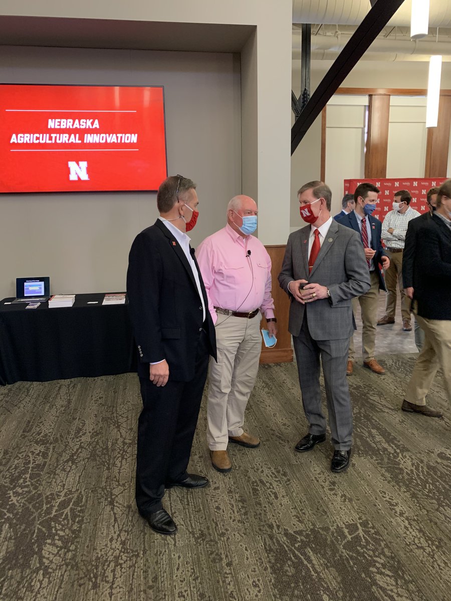 UofNE_President's tweet photo. Honored to be on the @UNLincoln campus today w/ Chancellor @RonnieDGreen, @TheMikeBoehm, @GovRicketts &amp; @JeffFortenberry to help welcome @SecretarySonny to Nebraska. There's no better place for a discussion on the future of agriculture &amp; the critical role of universities like UNL https://t.co/5X9ymgzZhS