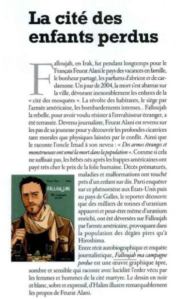 LesEscales's tweet photo. Très belle chronique pour "Falloujah, ma campagne perdue" de @Feurat. Merci au mag. des chirurgiens dentistes de France
@Steinkis
#Recitgraphique #falloujah #uranium https://t.co/loUaYAZon0