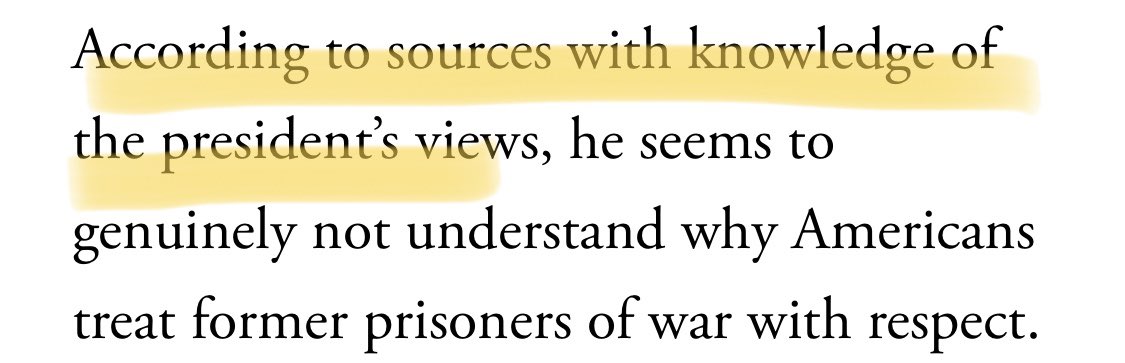 Sometimes Goldberg says things like his sources “have knowledge of Trump’s views.” Which could cover someone in the administration, sure; it could also mean anyone in the press pool, or anyone who watches the news. 2/