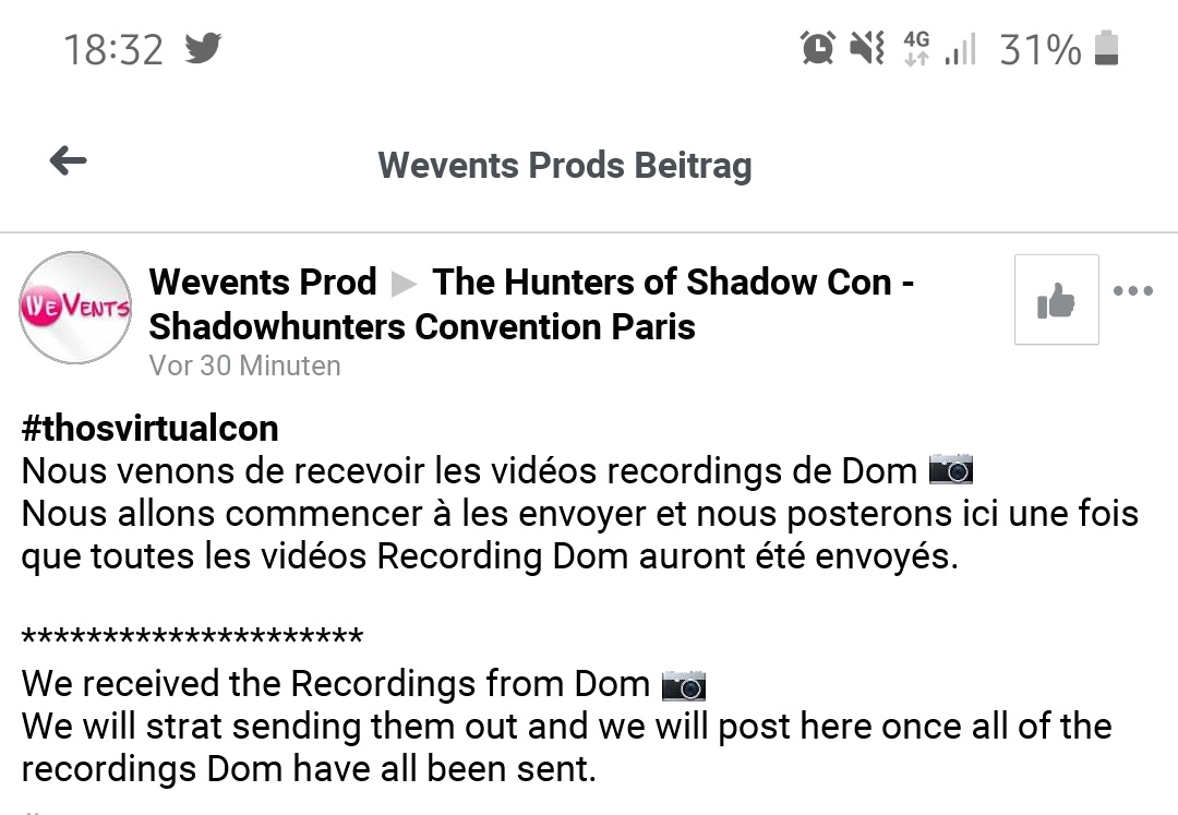 Tiffy1307Steph's tweet photo. 🌟convention information🌟
@WeventsProd has good news regarding #ThosVirtualCon and Dominic's videos https://t.co/SYnsz71JFy