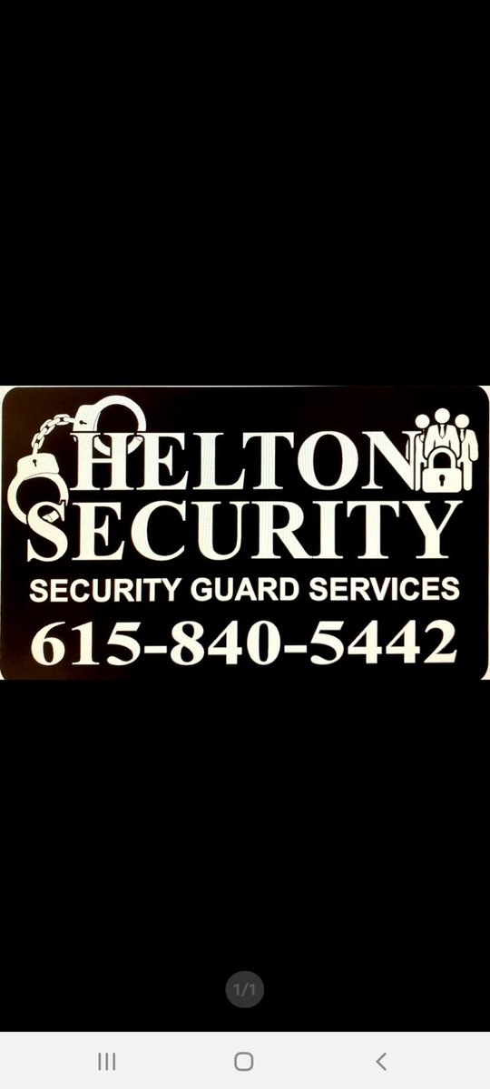 HeltonSecurity's tweet photo. Security Guard Service in Nashville Tennessee #heltonsecurity #barsecurity #clubsecurity #eventsecurity #officesecurity.#mallsecurity #security #officer #guard #securityofficer #securityguard #guardservice #securityservice #Nashvillesecurity #firewatch
Call Us Today 615 840 5442 https://t.co/TakqCg8V7x