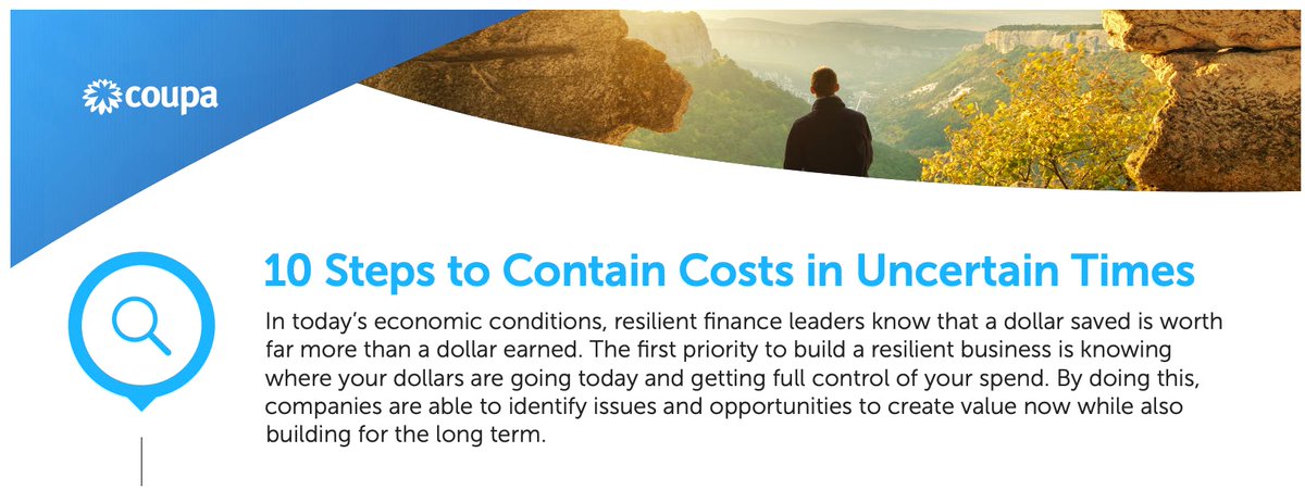 PallaviMathane's tweet photo. 10 Tips to Contain Costs in Uncertain Times. https://t.co/xvsrFIxHxD #BSM #resilience #ShelterInPlace @coupa https://t.co/c410jPTtwz https://t.co/oYauQcy9CB