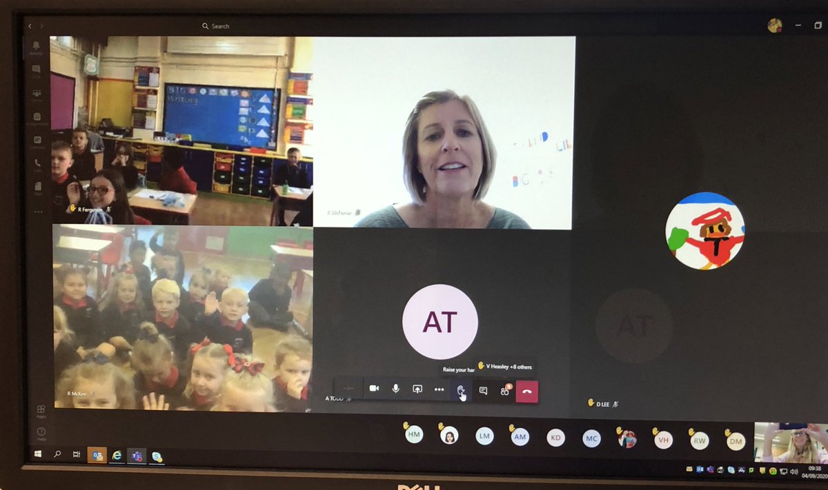 seaviewps's tweet photo. We loved our first virtual assembly today. @MicrosoftEDU Mrs L loved seeing the boys and girls in their rooms. https://t.co/YTLF5KkRW2