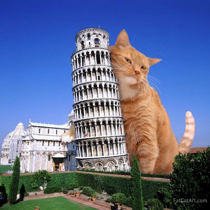 Why does the Leaning Tower of Pisa lean 😹 ⁠
⁠
⁠
⁠
⁠
#FatCatArt #zarathustralive⁠
#towerofpisa #pisa #leaningtowerofpisa⁠
⁠
⁠ instagr.am/p/CEuIfDVn4dM/