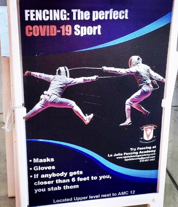 thepeach115's tweet photo. #PerfectSport #Covid Fencing! https://t.co/JrQIK6j5mb