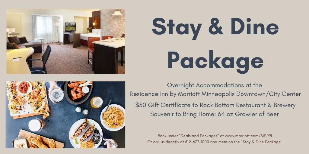 ResidenceMPLS's tweet photo. Looking for something to do this weekend? Enjoy overnight accommodations, a $50 Gift Certificate to @RockBottomMpls, and a Souvenir Growler to bring home when you book the Stay &amp; Dine Package!

Visit https://t.co/WEdswBhnCg or call 612-677-1000 to book!

#Travel #Minneapolis https://t.co/GLIEjUQUxT