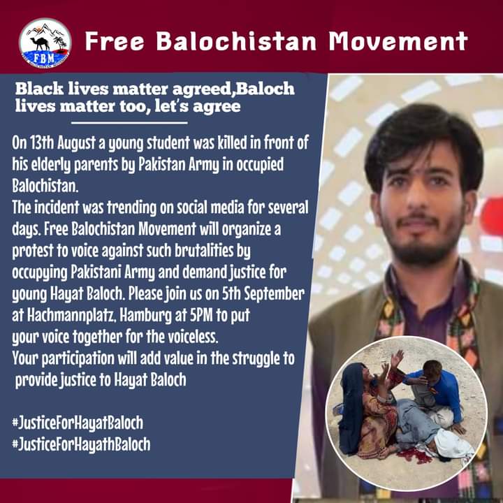 ZangiBalouch's tweet photo. Your participation will add value in the struggle to provide justice to Hayat Baloch.

#JusticeForHayathBaloch
#JusticeForHayatBaloch 
@freebalochmovt @hyrbyair_marri @DShahzavar @FaizMBaluch @JNBaloch @nobatmarri @ArchenBaloch @ANI @TOIIndiaNews @republic https://t.co/n3vsIAla1C
