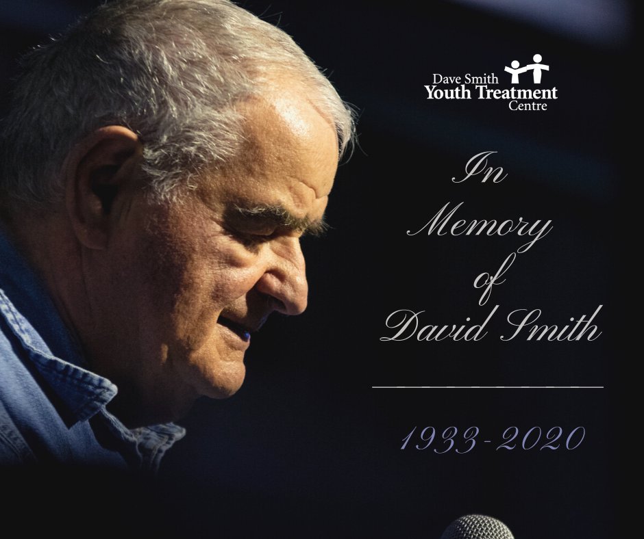 DaveSmithYouth's tweet photo. Today on September 4th, 2020 we mourn the loss of our founder, Dave Smith. Our DSYTC family are reacting with profound sadness to the news of Dave’s passing at the age of 87.

More information on the Dave Smith Youth Treatment Centre can be found at: https://t.co/zblEiy3aNQ https://t.co/4AeFVNjtKp
