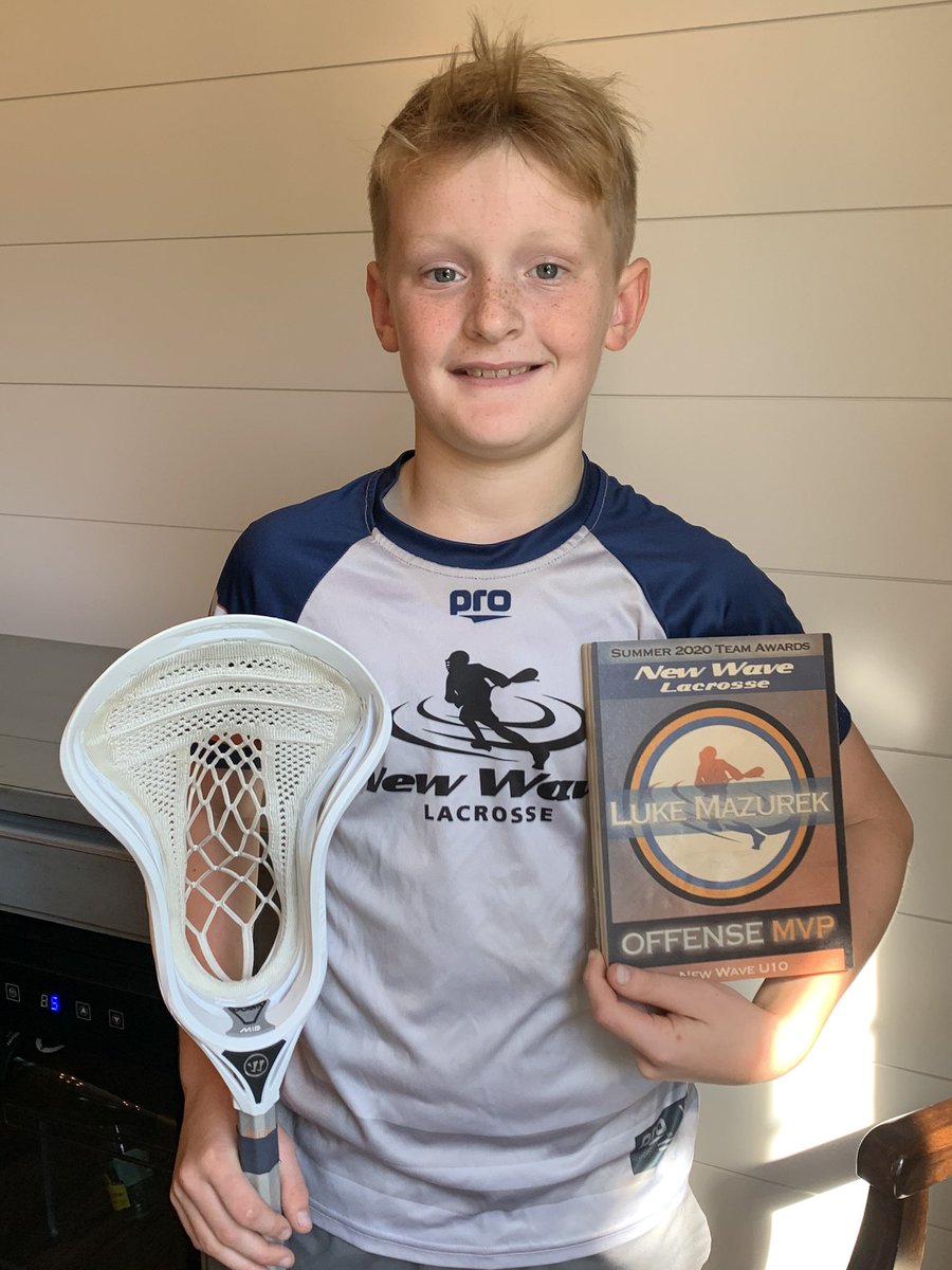 Bartman857's tweet photo. @newwavelax - Luke was beyond exited to receive his summer season Offensive MVP award. We will see you next spring! https://t.co/kKBP8Fgm4m