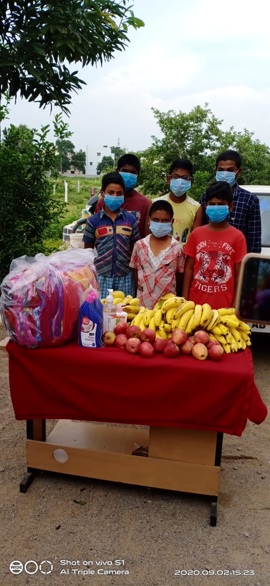 on the occasion of Janasenani birthday at thugunta village near samerpet our janasainiks donated fruits, sanitizers and other needy things. #JanasevaJanasuraksha