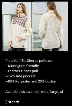 Tri_Embroidery's tweet photo. Fall fun is arriving!!  Reserve your very fashionable 1/2 zip pullovers and sherpas now.  All items are monogram friendly. https://t.co/FIBgcMBYTZ