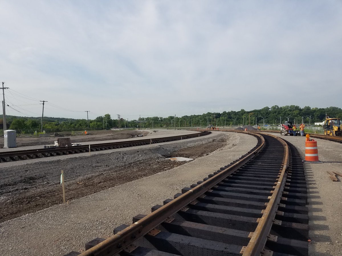 Musselman_Hall's tweet photo. #FlashbackFriday to our work done for the Bannister Transformation project that consisted of new track construction and turnout installation! #KansasCity #localcontractor #railroadcontractor https://t.co/60fiDOdNNw