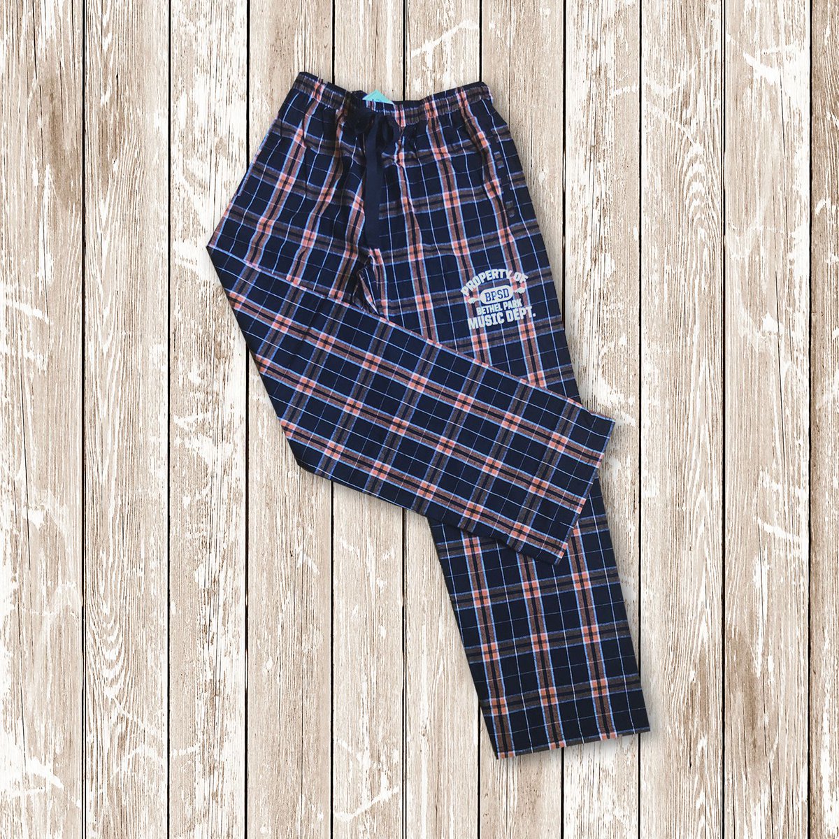 bpmusicboosters's tweet photo. Back in stock! We have added our "Property of BP Music Dept" flannel pants in limited quantities on our website (https://t.co/H3zz1rybeK). Get them while you can! https://t.co/OzdIXh3C39