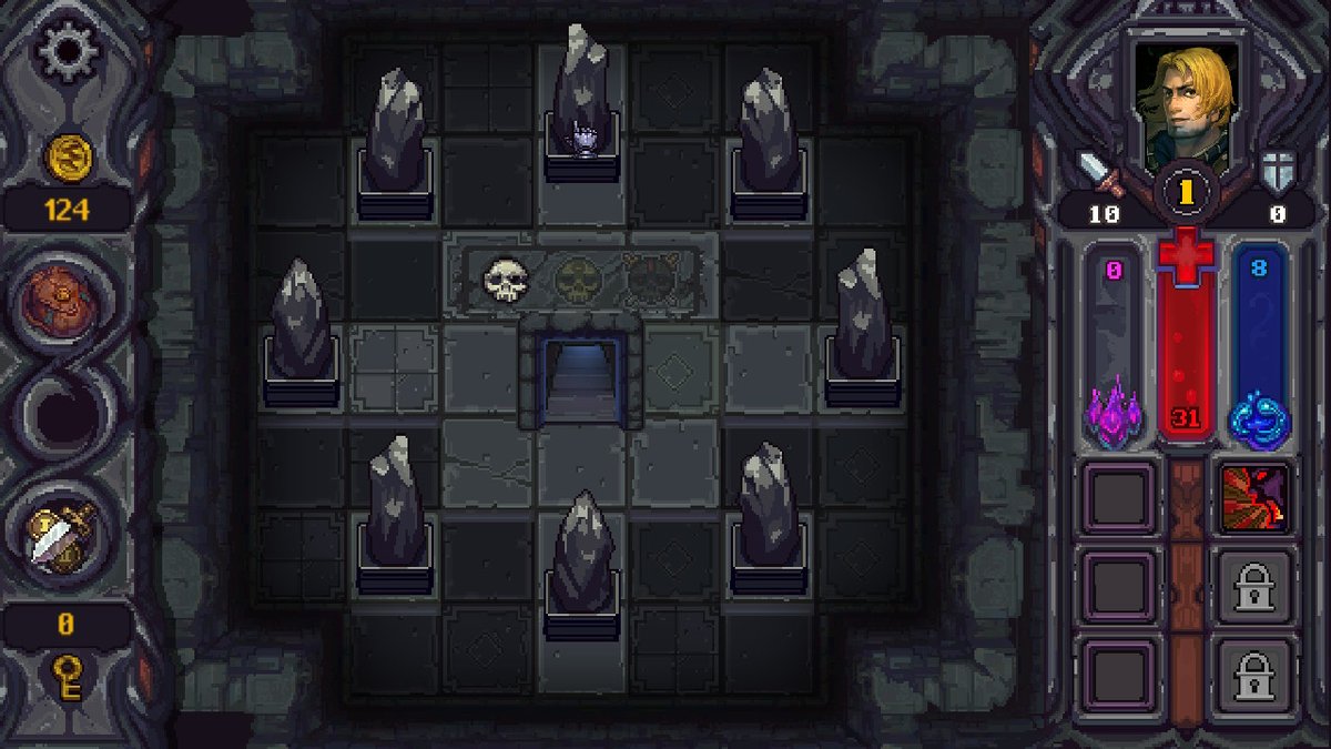 swavoxiii's tweet photo. At first, #RunestoneKeeper may seem simple but the more you delve into its caves the more you realize how fun it is. With many ways to upgrade your character through every death and runes to help on future runs, this game has a lot to offer. Give this a try when you can!!! https://t.co/z3pV18ZOTD