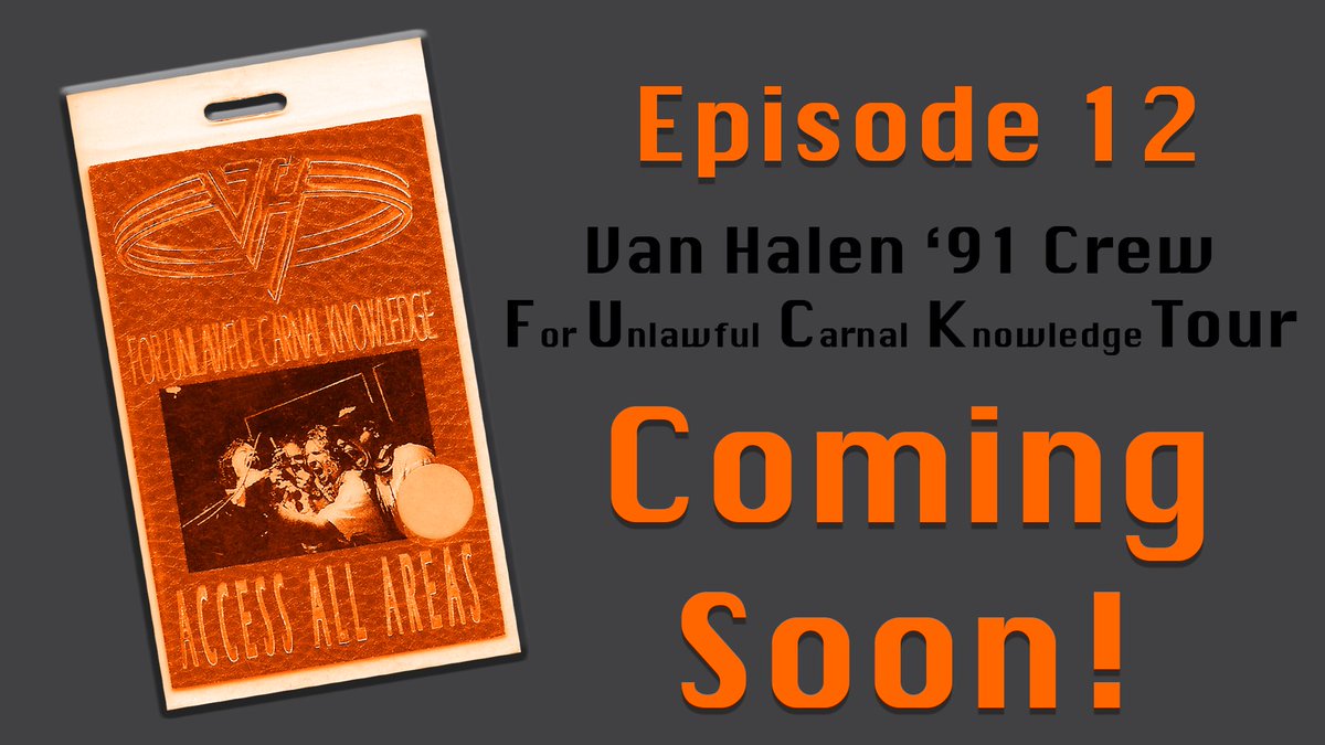 live_nowhere's tweet photo. We’re excited about our next episode! 10 crew members of the Van Halen: “For Unlawful Carnal Knowledge” Tour will join us to relive stories from arguably one of the greatest tours of all times...#vanhalen #vanhalenfans #roadies #forunlawfulcarnalknowledge https://t.co/sxnNtIg80u