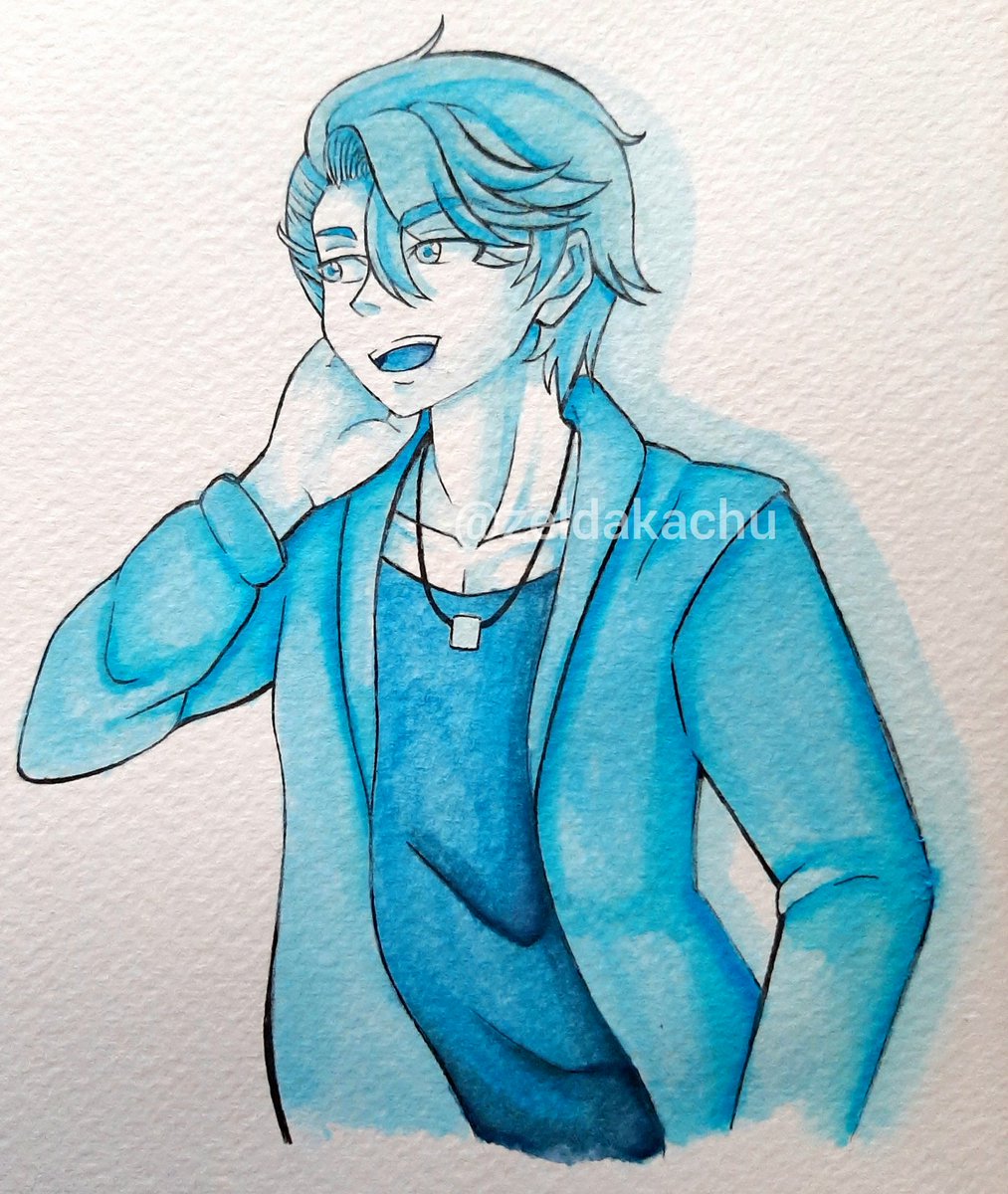 zeldakachu's tweet photo. - BLUE -
Happy (and late) birthday Priiiis!~☆
@prismatic_a_ 🎊🎉💙😊!
#videogames #mm #mysme #수상한메신저 #mysticmessenger #v #jihyunkim #vroute #fanart #watercolor #watercolorpainting #blue #animeartstyle #illustration #art #drawing #drawings #sugoi ☆ https://t.co/NX6MZPmbwo