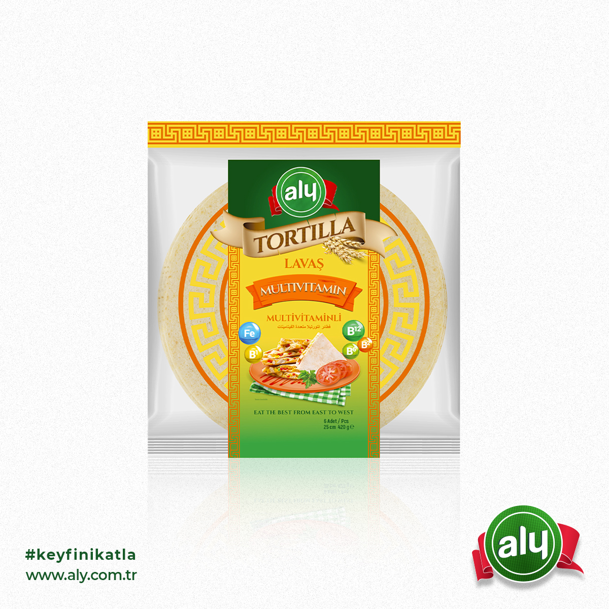 alyfoods's tweet photo. Vitamin dolu içeriğiyle dürümlerinizi sarıp sarmalamaya hazır; multivitaminli tortilla!💛
#aly #alyFoods #KeyfiniKatla #Tortilla #Lavaş #Multivitamin #Tasty #InstaFood #Yummy https://t.co/DZsW3ElB1B