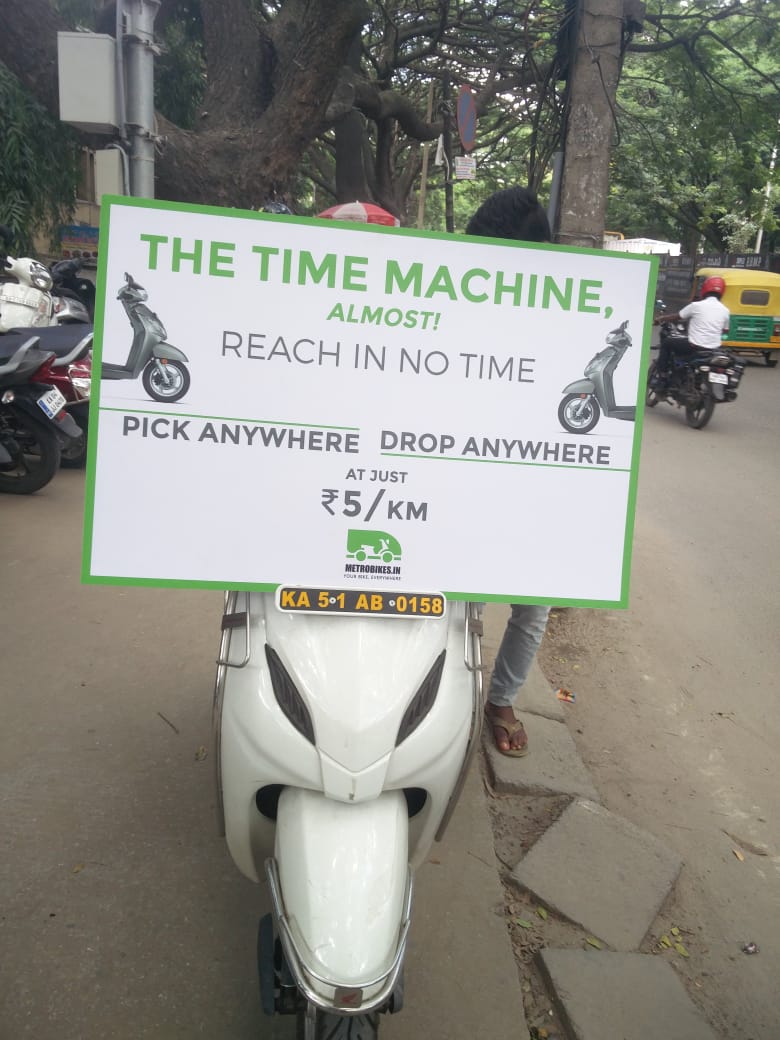 So no app yet for A2B rides, we just stopped commuters at d metro station, told them you can pick up the scooter here & drop anywhere in Whitefield & our person thr will pick it up. Mind you, these were key scooters, we hd placed people in whitefield in top 10 drop off palces