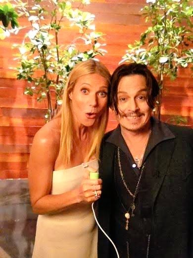  #GwynethPaltrow on  #JohnnyDepp "How come  #PenelopeCruz gets to do [Blow], where they’re all sexy and making out and I’m making out with this, like, wig on his face?It was still pretty good, though.” #Mortdecai (2015)