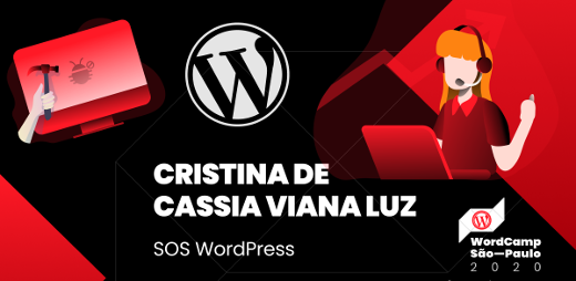 WPsampa's tweet photo. "SOS WordPress – Um manual de sobrevivência para desenvolvedor(a)": além de apresentar os principais erros e bugs de páginas no CMS, Cristina Luz dá dicas para resolução de problemas recorrentes. Ingressos e mais informações em https://t.co/J9DdxLSBy1 #Grátis #WCSP2020 🔧⚙️🔨 https://t.co/AeQC3shXMk
