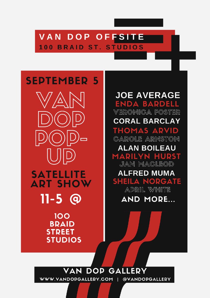 This Saturday - One Day Pop UP Art Show &amp; Sale at 100 Braid St Studios conta.cc/3hJLvwZ