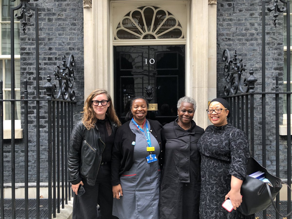 With <a href="/theRCN/">The RCN</a> CEO &amp; Gen Sec Dame Donna Kinnair, Wendy Irwin, Equalities lead &amp; Lara Carmona, AD for policy <a href="/LaraSee/">Lara Carmona</a> visiting <a href="/10DowningStreet/">UK Prime Minister</a> today discussing Black, Asian and Minority Nursing workforce challenges and strategic improvement actions  <a href="/3minstosunrise/">3minstosunrise</a> <a href="/CNOBME_SAG/">CNO CMidO_StrategyGrp</a>