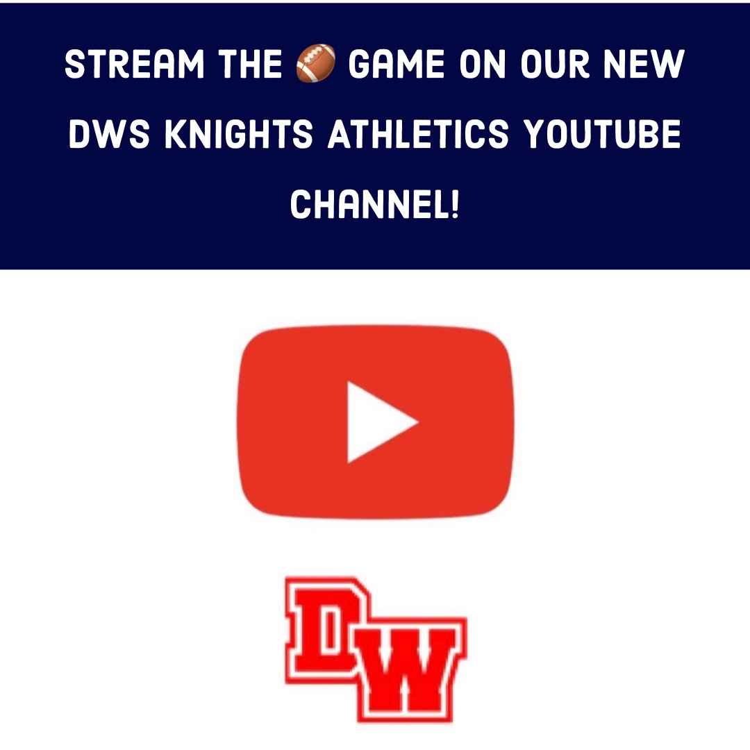 Let's Go Knights! Kick-off is tonight at 7:30 pm. Don't forget your wristbands and masks! youtube.com/channel/UCsbkO…