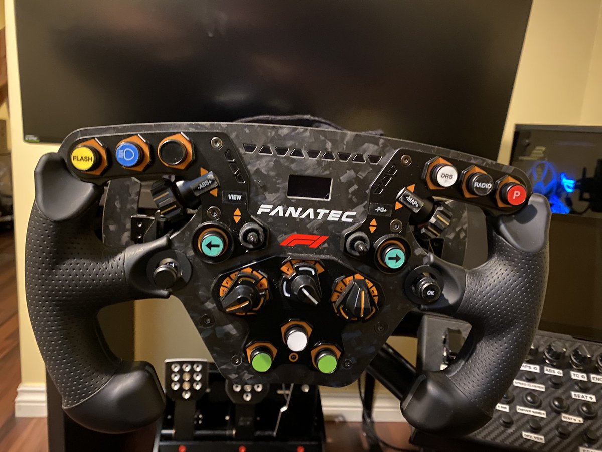 mohema's tweet photo. Finally spent some time to customise #Fanatec #F12020 #steeringWheel with colour and label stickers. #beforeandafter #Simracing #Simcube2 #DirectDrive #SImracingMachines #SimRacingBay #SparcoArrow https://t.co/r9yXa7lKRt
