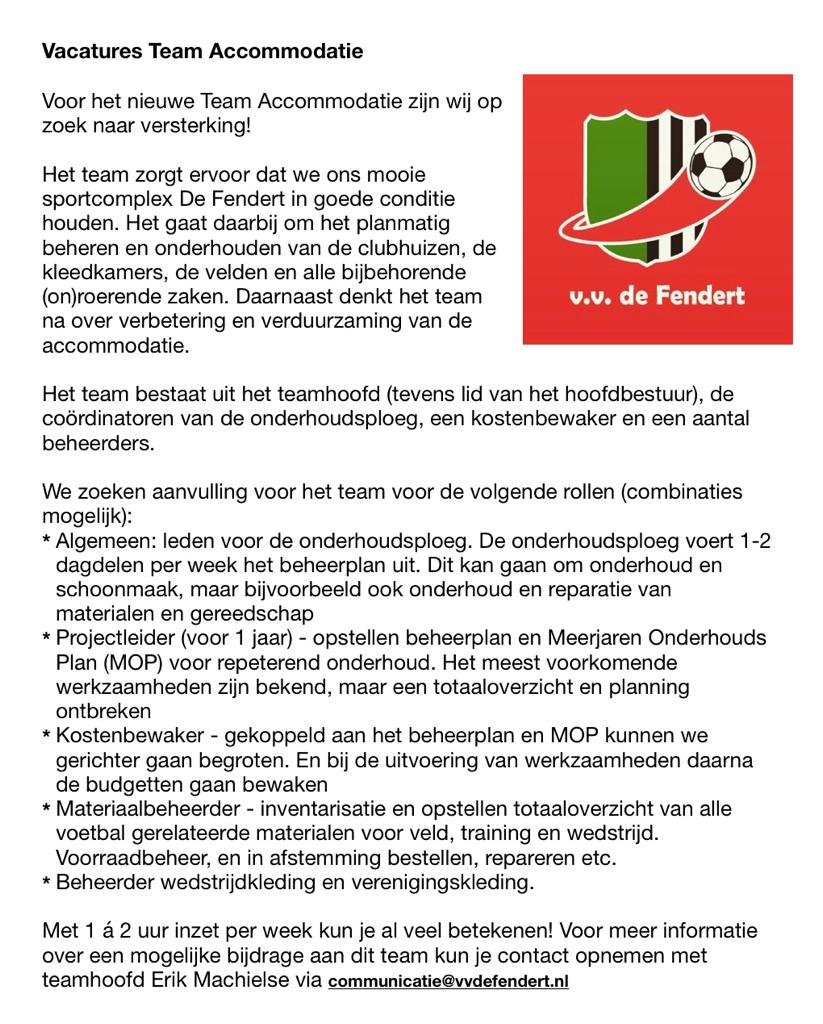 Vandaag is onze campagne 'Aan de slag met de toekomst' van start gegaan! Wekelijks zullen wij enkele Team Vacatures met u delen. 

Ons eerste team: Team Accommodatie ⚽️

Check het filmpje in de volgende tweet!⚽️🎥
