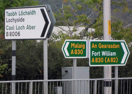 If you can't find your way to Fort William using these signs, you probably should not be in charge of a motor vehicle.