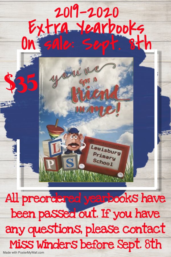 TweetDCS_LPS's tweet photo. We have a few extra 2019-2020 yearbooks that will go on sale beginning Tuesday, Sept. 8th ❤️💙 https://t.co/nbNUaMQ9Yy