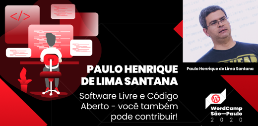 WPsampa's tweet photo. Projetos de Software Livre e Código Aberto também são para você! Paulo Henrique de Lima Santana [@phls00] explica como fazer parte dessa "gangue" em palestra no WordCamp São Paulo 2020. Tickets e mais infos em https://t.co/J9DdxLSBy1 #Grátis #WCSP2020 🤝😃✌️ https://t.co/XicgpZG8g7