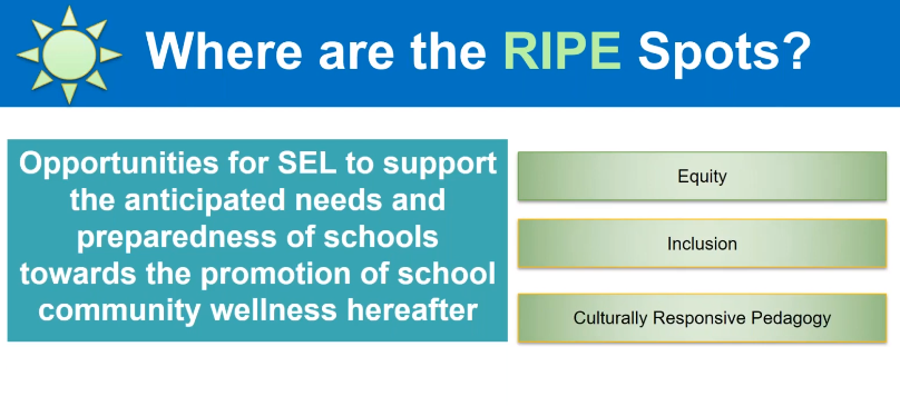 From today’s #CASELCARES webinar SEL Bright &amp; Ripe Spots for Teachers &amp; Parents of Students with Special Education Needs. <a href="/drtianbarnes/">Tia Navelene Barnes</a> Recording available soon here: casel.org/weekly-webinar…