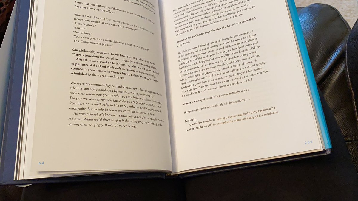 CharCoops10's tweet photo. @antanddec Am buzzing too have got my signed copy of this!!!! Is it supposed to jump from page 64 to 209 😂 https://t.co/AsXL1ULSiF