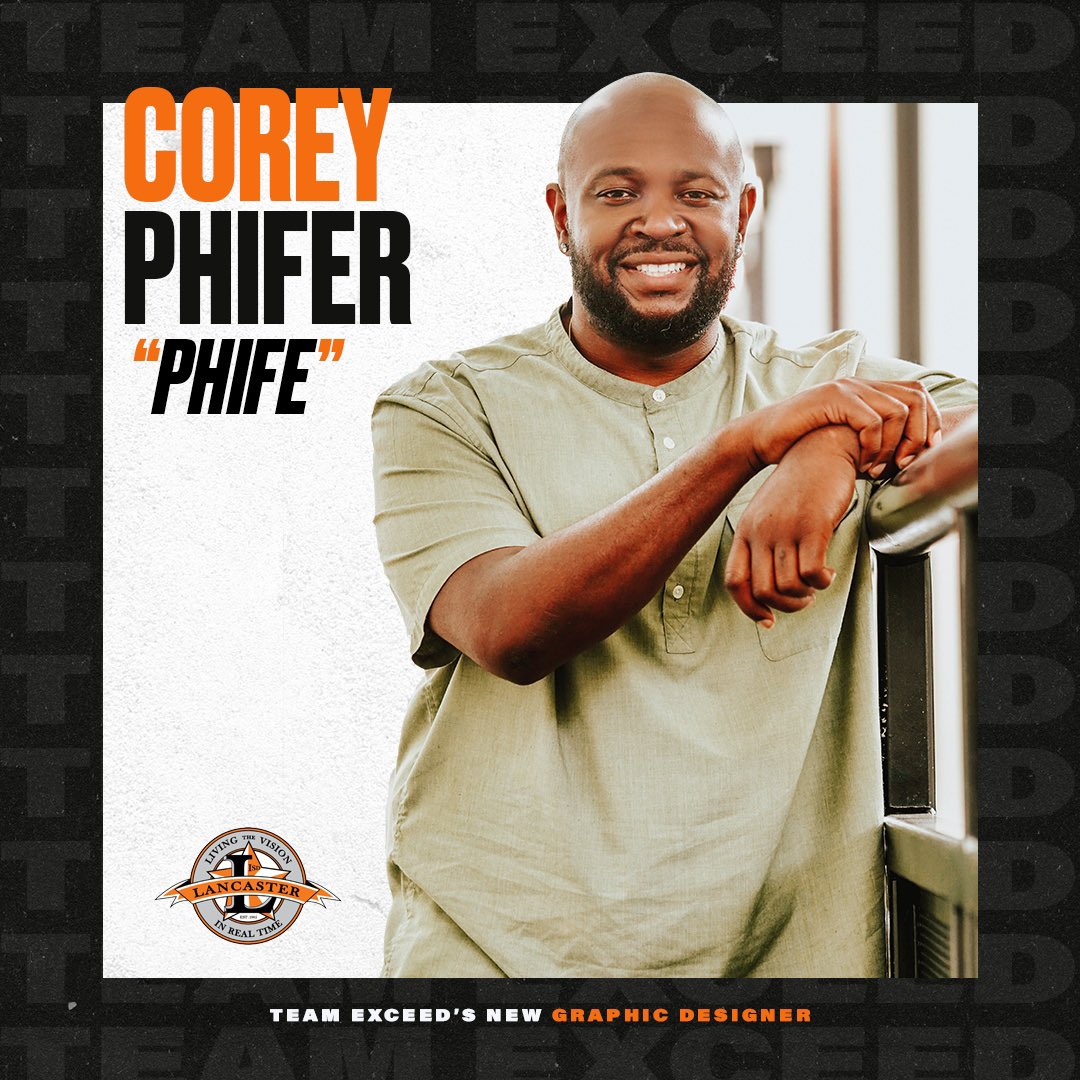sherese_nix's tweet photo. So excited to welcome Corey to #TeamExceed as our new graphics designer! Let’s GOOO! 🧡🖤🔌🎧 https://t.co/FqIMueDrKA
