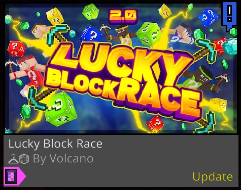 VolcanoSMC's tweet photo. Lucky Block Race 2.0 is out now! Make sure to download the latest update from the marketplace and create a new world. Hope you guys like it! 😄 https://t.co/7Di7ZfIxWN