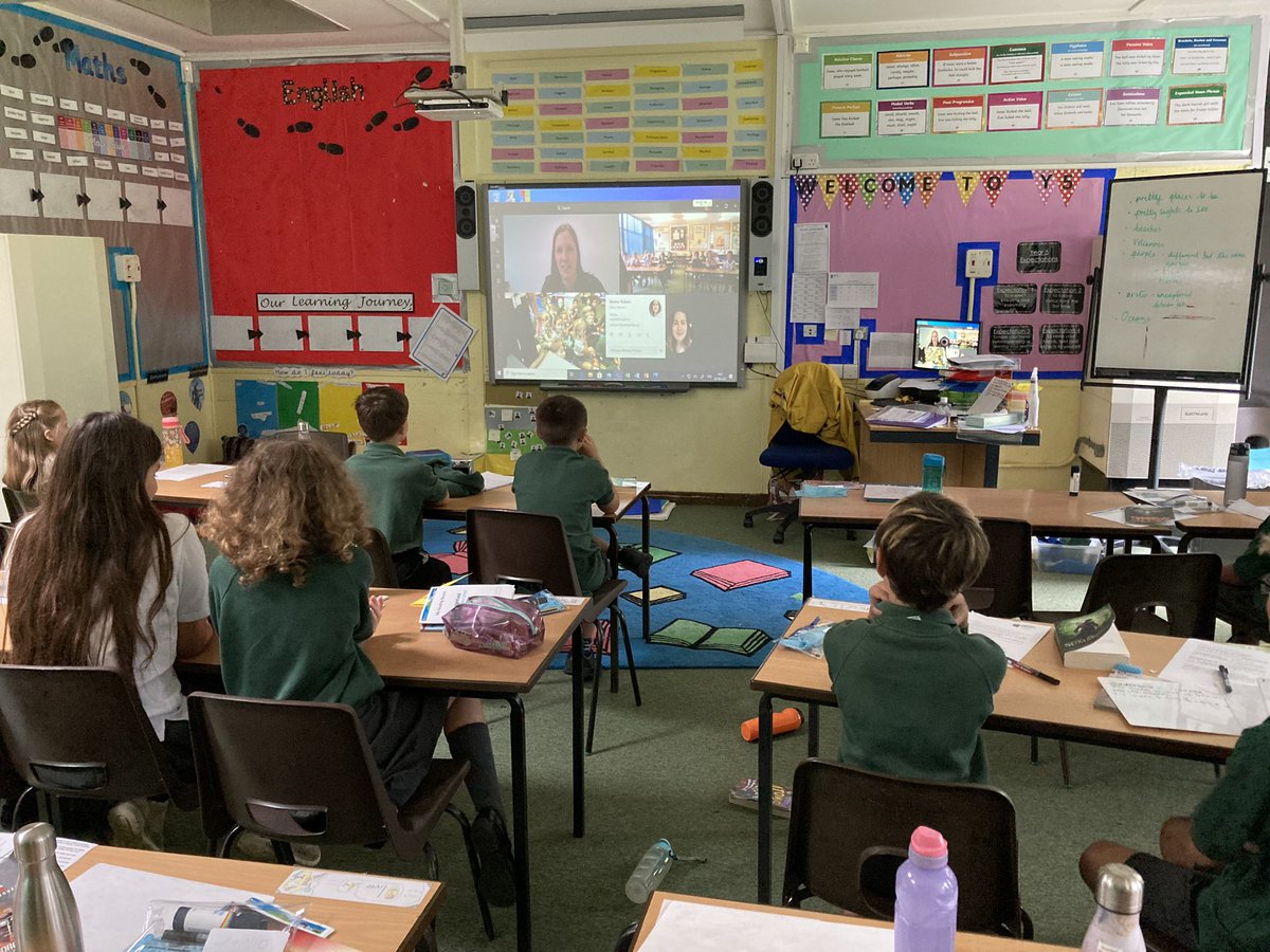 MillingtonMiss's tweet photo. Year 5 LOVED the first live virtual celebration assembly this afternoon @leighfield_acad . It was so lovely to see all the other bubbles around the school and wave to them. Well done @saraheaton501 ! #schoolcommunity #celebratinggoodwork https://t.co/Dk9ddAQ4qS