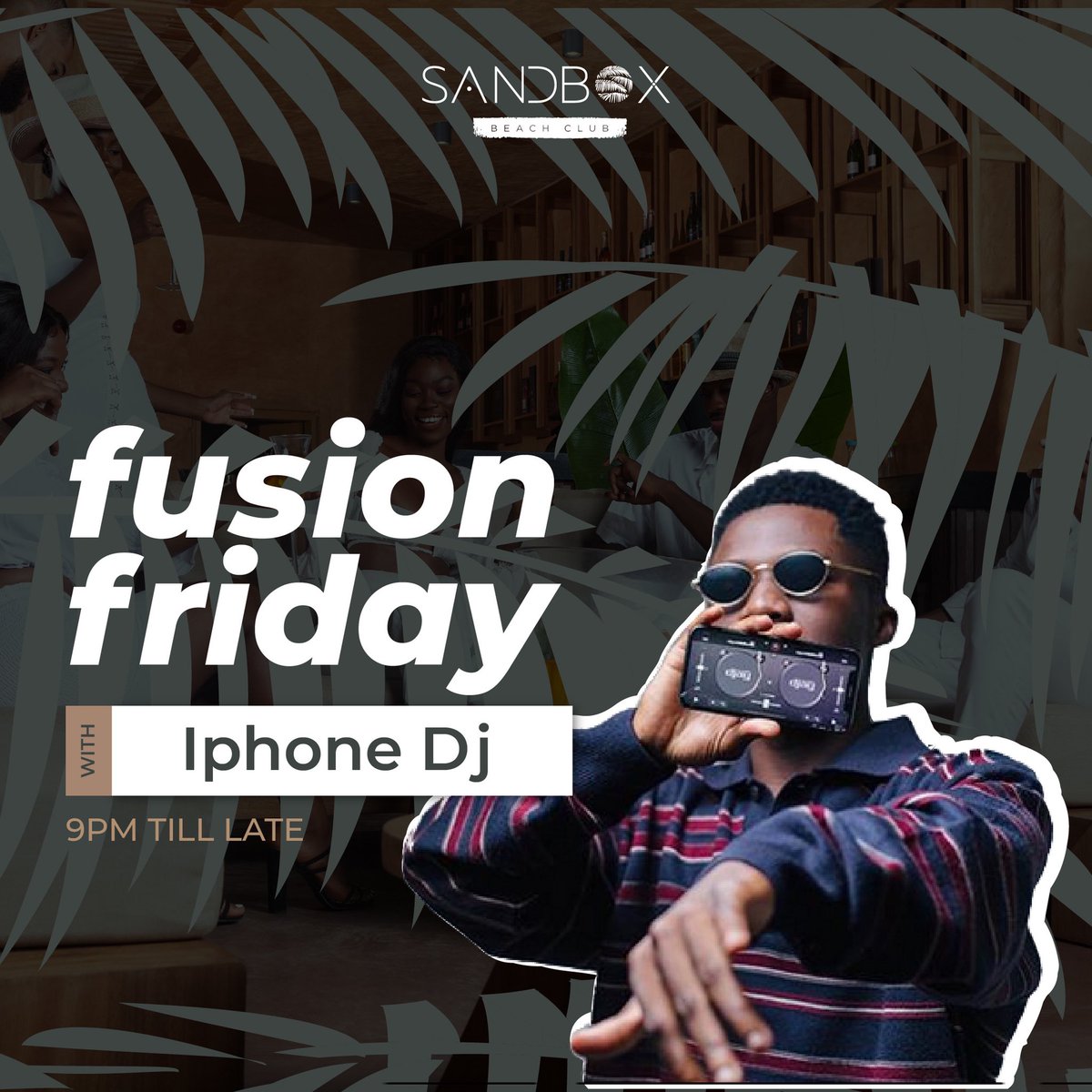 SandboxGH's tweet photo. Lose yourself with an exclusive set tonight at Fusion Friday with @theiphonedj.
Walk in or Call to reserve on 0592303338/0554405894
Admission is free!
#sandbox #sandboxbc #wearesandbox #sandboxbeach #beach #accra #ghana #accrawedey #thisisaccra #travel #tourghana https://t.co/00367y1l6r