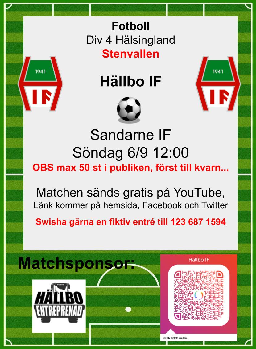 HallboIf's tweet photo. Söndag 12:00 är det matchen på Stenvallen ( eller på nätet) igen. Du kollar väl? https://t.co/3xqFnhkYIj