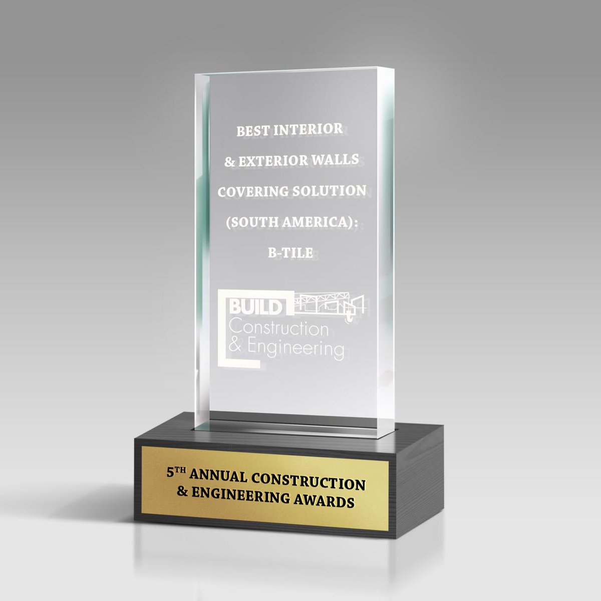Bmorph_CL's tweet photo. BIG NEWS!
B-MORPH received the “Best Interior & Exterior Walls Covering Solution (South America): B-TILE” Award in the 5th annual Construction & Engineering Awards.
We are so happy with this international validation!
.
.
#smarttile #palmetainteligente #buildsustainablebuilding https://t.co/XHYFiDbahH