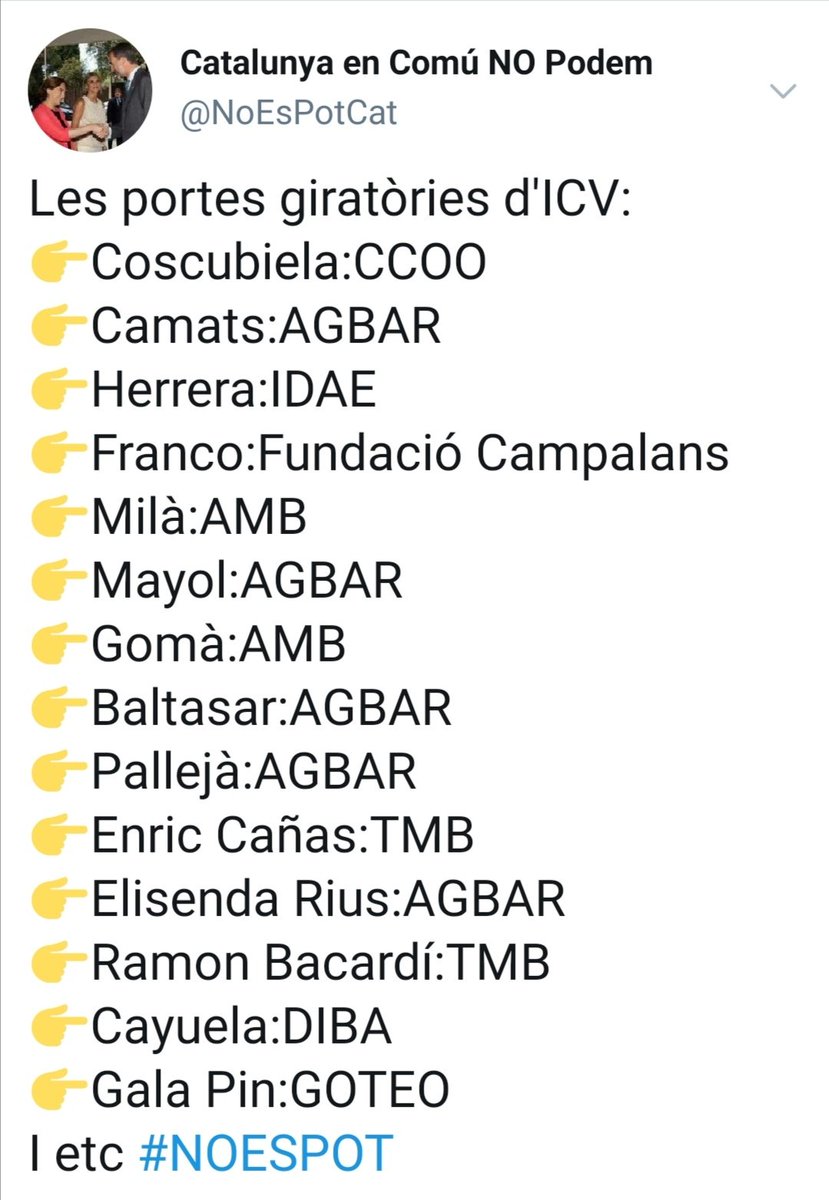 Els reis de les portes giratòries venent la moto dient que prohibirem les portes giratòries? 😂😂😂😂😂
Efectivament, els poscos tractem la gent d'imbècils... #NOESPOT