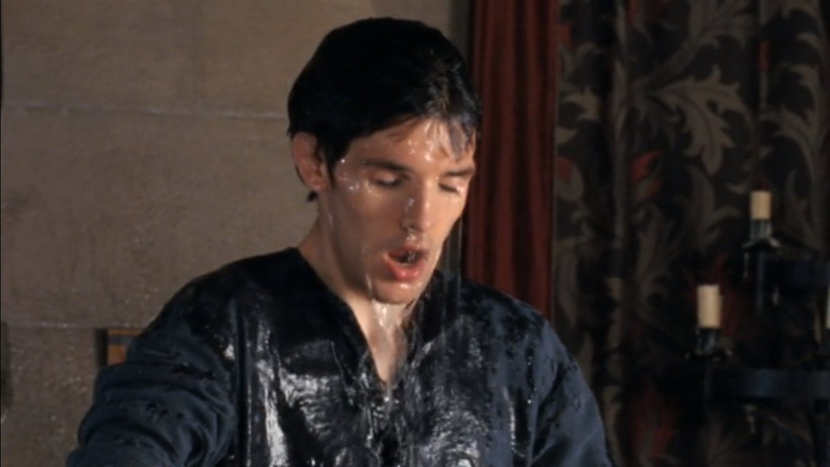 ArthurBathWater's tweet photo. Today my wish came true, Merlin joined me.  He tasted of Magic.  I don't think Arthur knows...

#Merlin #BBCMerlin #MissingMerlin #Emrys #ArthurPendragon #ColinMorgan #ArthursBathWater https://t.co/UhvacJwmiK